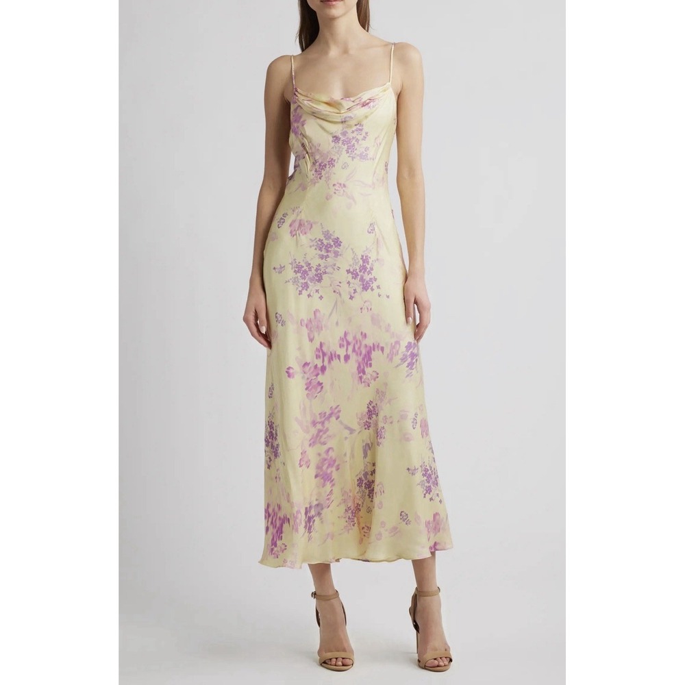 french connection Elyria Oona Satin Midi Cocktail Dress Size 12